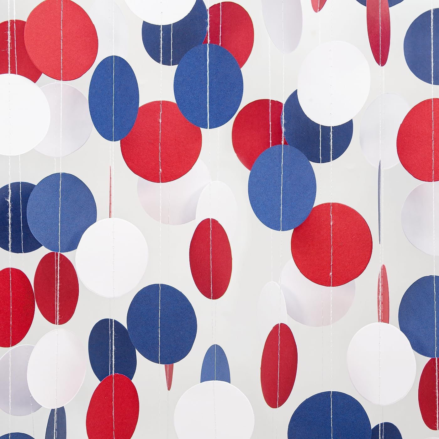 Red White Blue Party Decorations - 52Ft Paper Streamers Birthday Garland National Day Patriotic American Theme Labor Day Decor HongTongTong