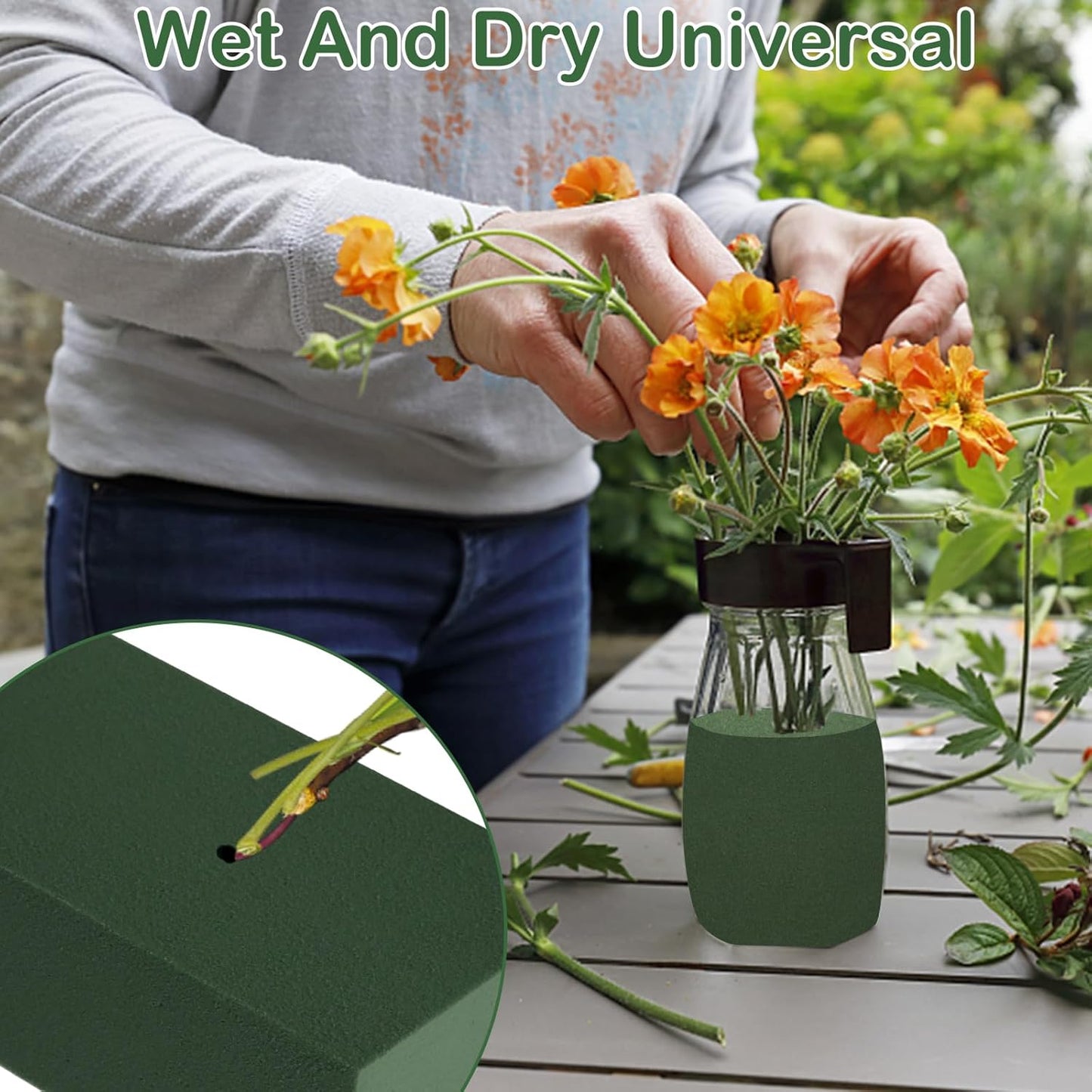 40Pcs Floral Foam Blocks, Floral Foamused for Plant Foam and Flower Green Floral Foam Blocks for Dried and Fresh Flowers Florist Foam Dry Foam for Artificial Flowers Supplies 5.5 X 3.2 X 1.8 in