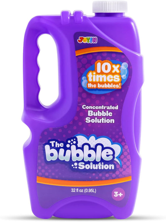 JOYIN 32 oz Bubble Solution Refills (Close to 1L/ 2.5 Gallon), Concentrated Solution for Bubble Machine, Wands, Blower, Easter (Purple)