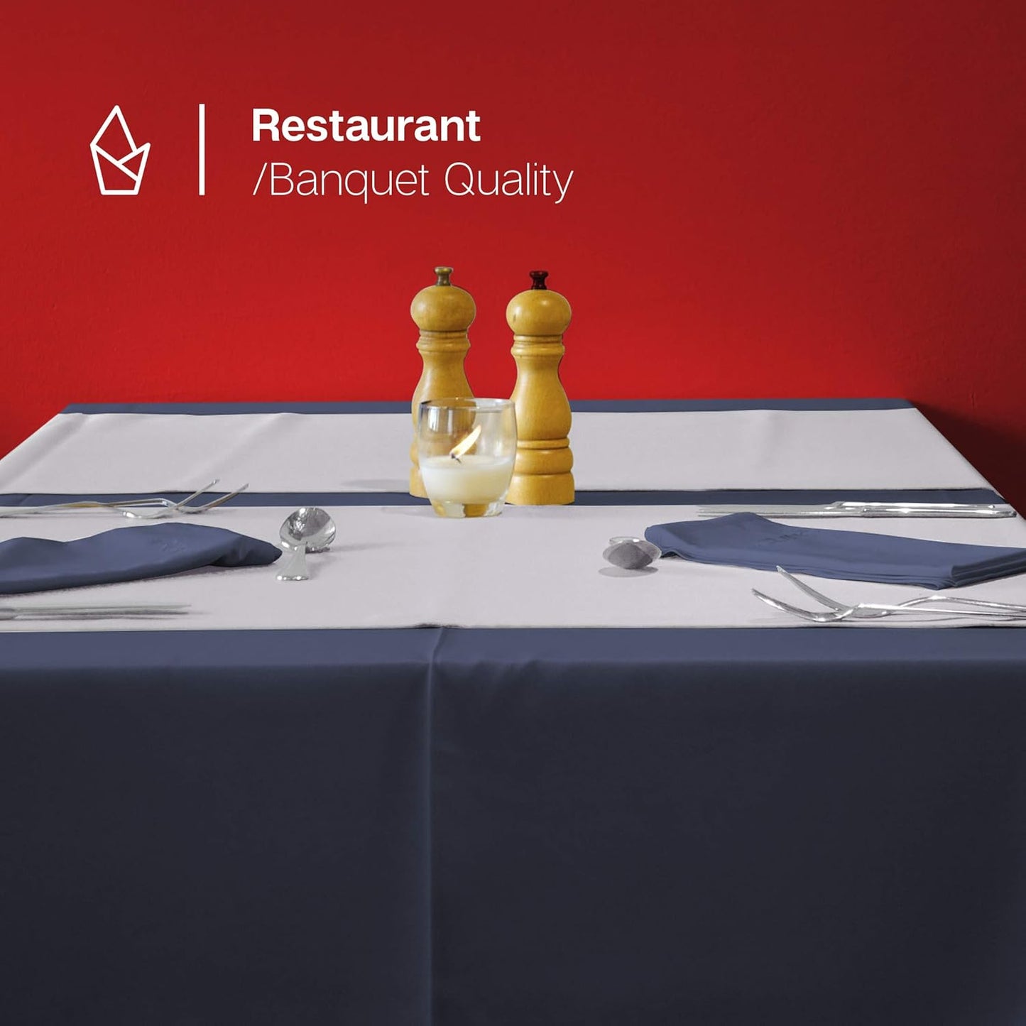 Gee Di Moda Rectangle Tablecloth - 60 x 126 Inch Hunter Green Table Cloth for 8 Foot Rectangle Table - Heavy Duty Washable Fabric - for 8 Ft Buffet Table, Holiday Party, Dinner, Wedding & Baby Shower