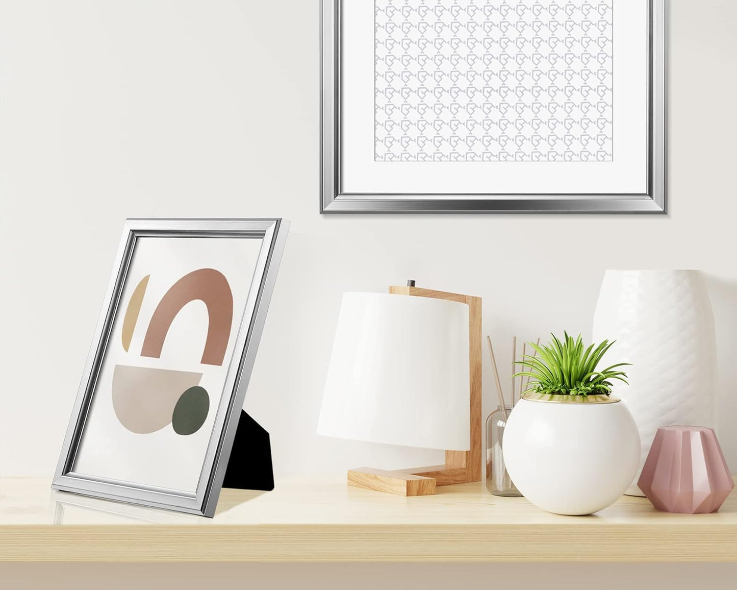 LaVie Home 5x7 Picture Frames (12 Pack, Silver) Simple Designed Photo Frames for Wall Mount Display, Set of 12 Classic Collection