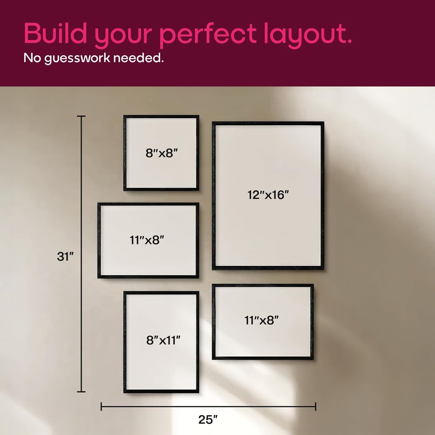 Mixtiles Official - Custom Photo Tiles - Personalized Printed Photos - Magnetic Wall Frames - Adhesive Sticker, No Nails - Various Sizes and Frames - offbeat-set-5-Tile - Canvas Frame