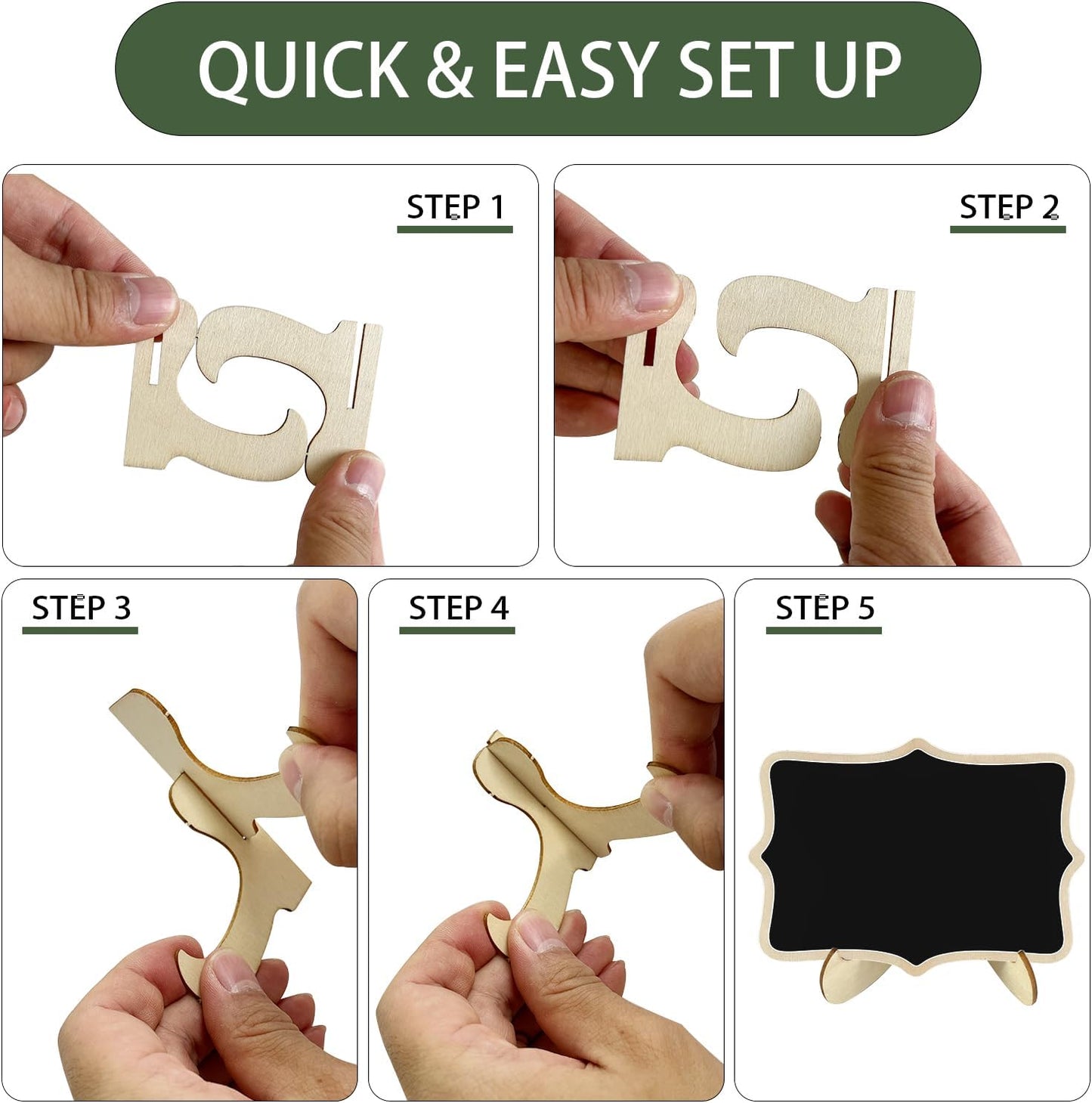 24 PCS Mini Chalkboard Signs with Stand,Food Labels for Party Buffet, Food Tag/Name Card for Wedding Table, Name Tag Drink Labels Taco/Candy Bar/Bake Sale Food Sign, Catering Supplies Buffet Display