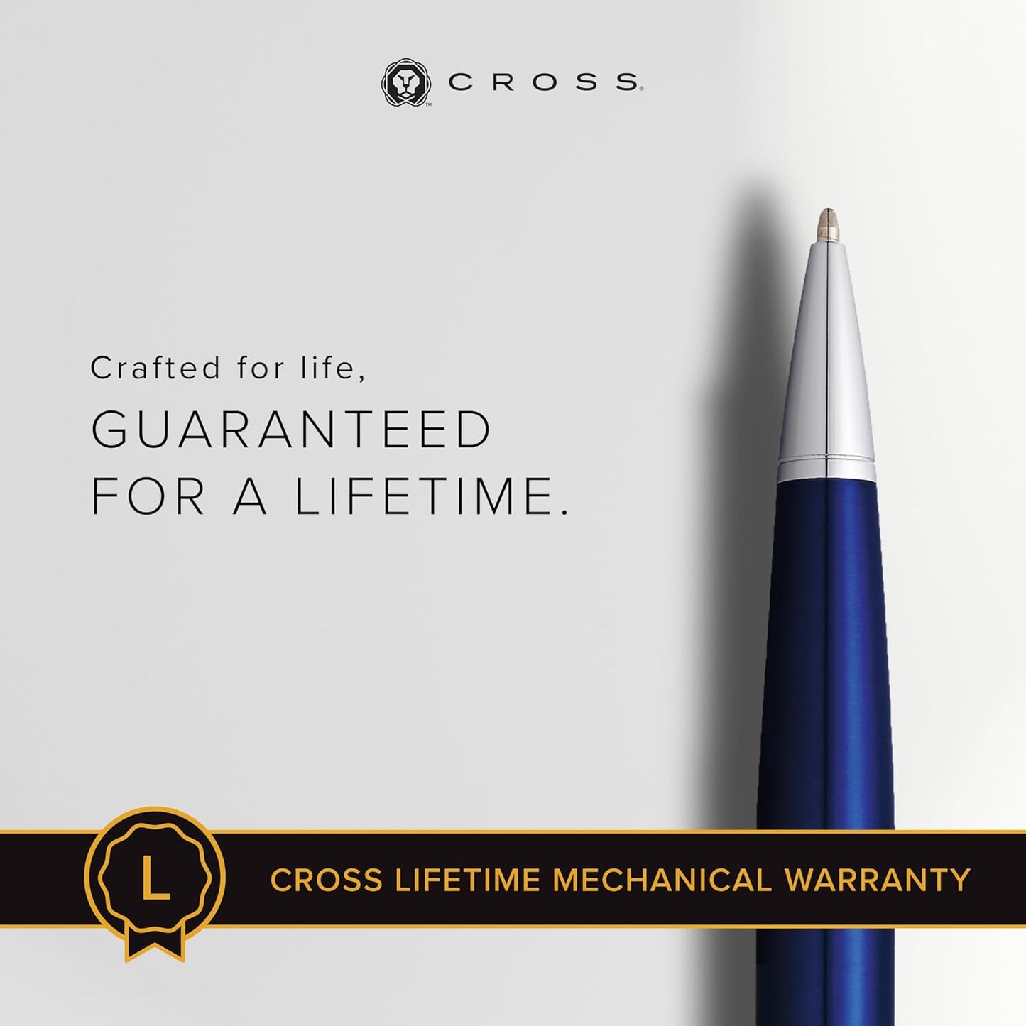 Cross Bailey Refillable Ballpoint Pen Presented in a Premium Gift Box - Medium Point, Black Ink, Blue