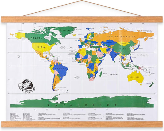 24x36 24x18 Poster Frame, Light Wood Wooden Magnetic Poster Hangers Frames for Photo Picutre Canvas Artwork Art Print Wall Hanging(1 Pack, 24")