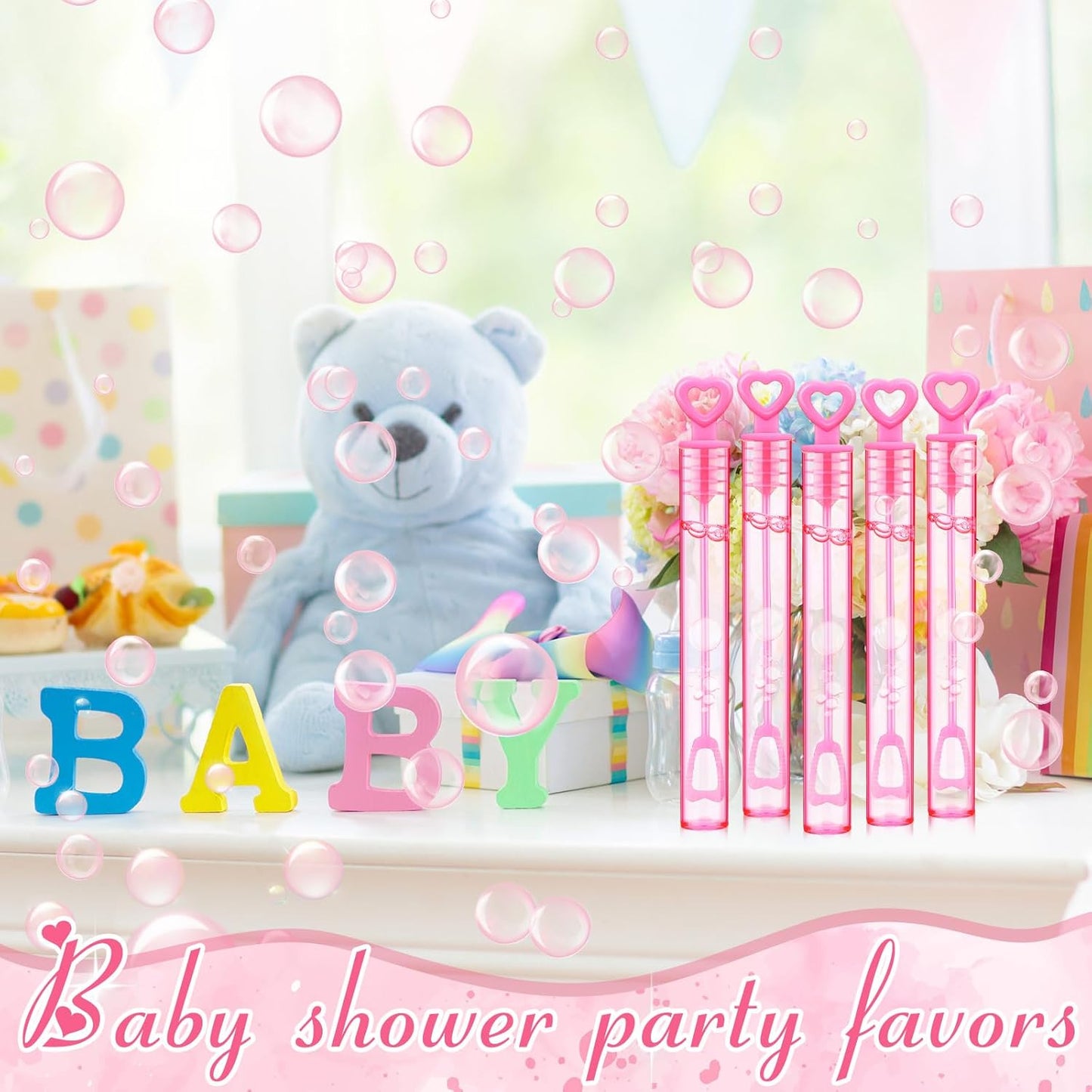 150 Pcs Bubble Wands Bulk for Wedding Party Mini Heart Wand with Bubble Solution for Wedding Bridal Showers Valentine Anniversary Graduation Birthday Supplies (Pink,Single Heart)