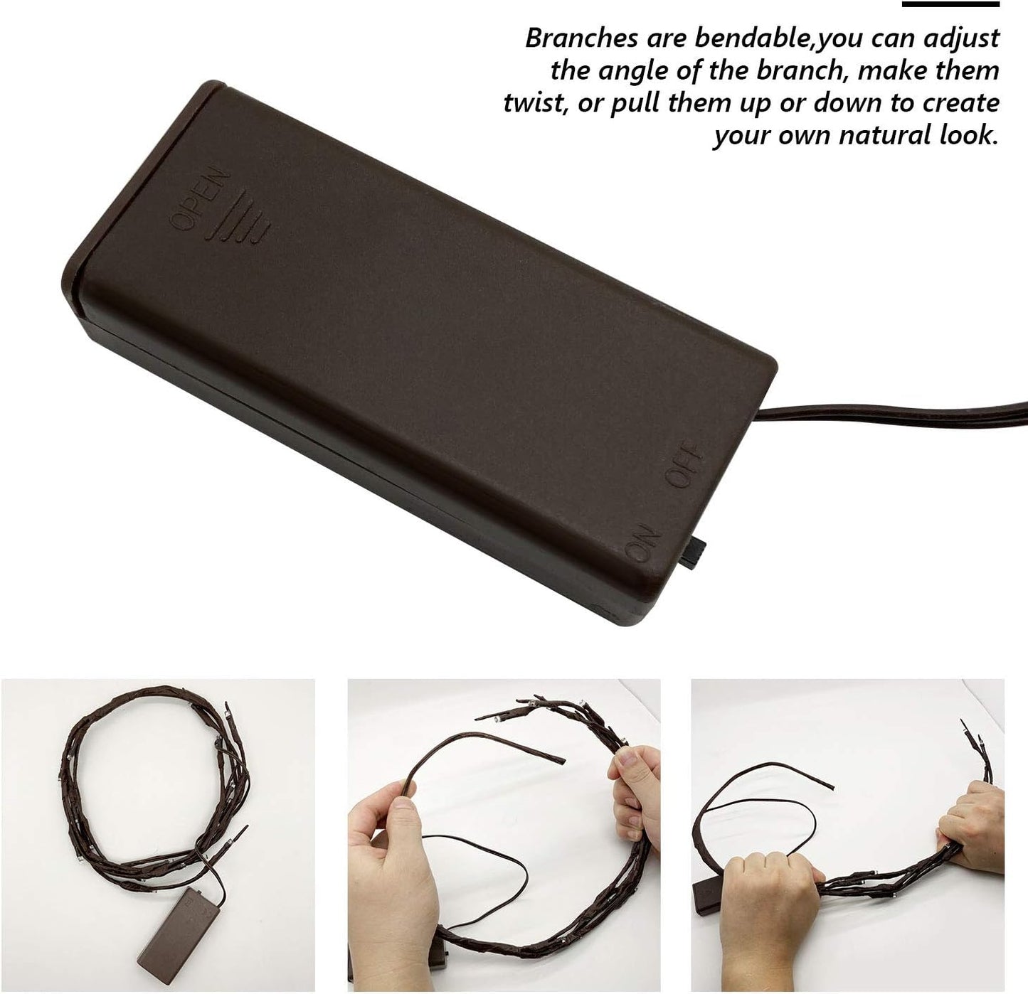 Led Branch Light Battery Operated Lighted Branches Vase Filler Willow Twig Lighted Branch 30 Inch 20 LED for Christmas Home Party Decoration Indoor Outdoor Use Pack of 2 Blue