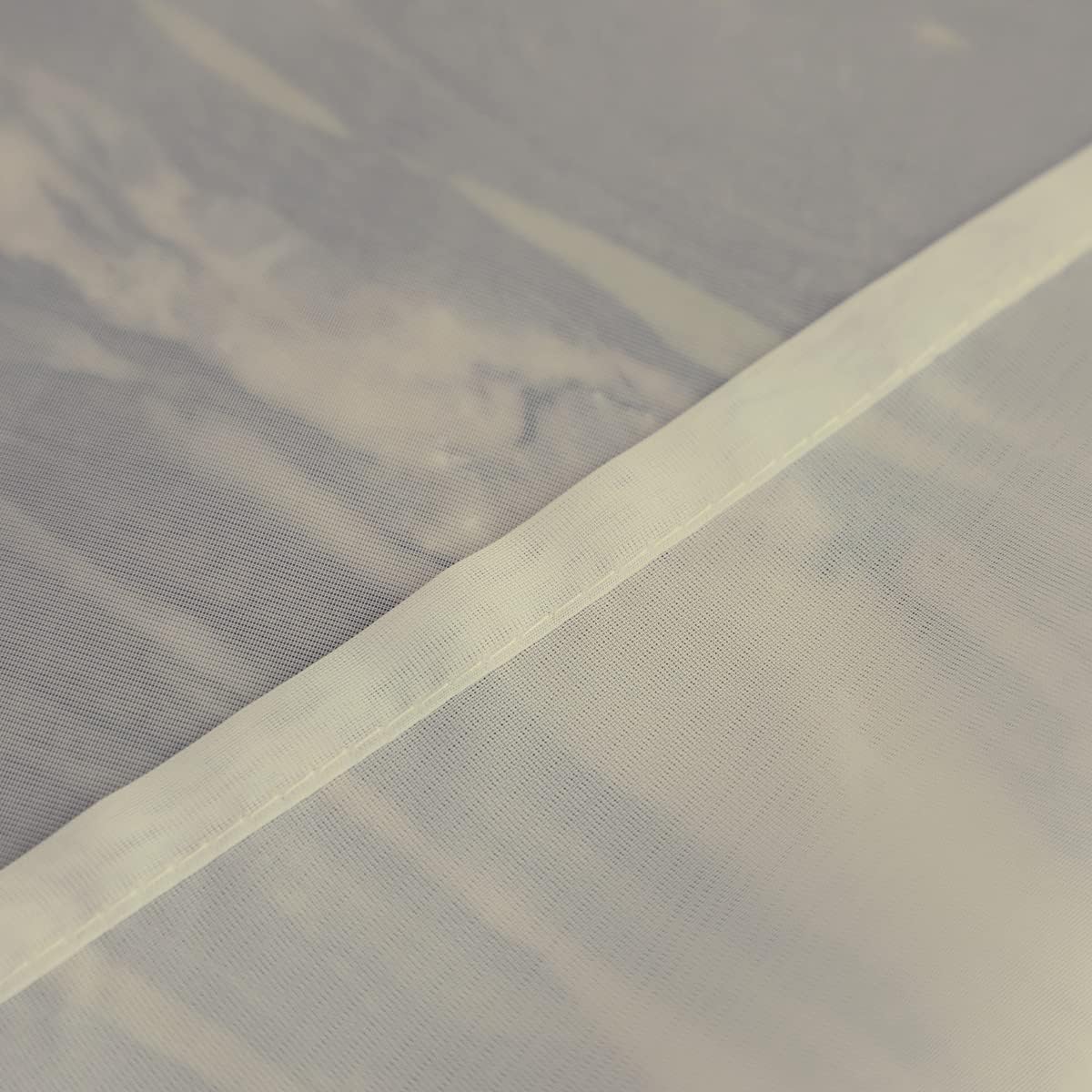 Window Beige Sheer Curtains 145 Inches Long 2 Panels Sheer Curtain Basic Rod Pocket Panel for Bedroom Children Living Room Yard Kitchen (Beige, 52" W x 145" L | 2 pcs)