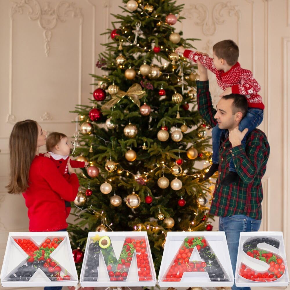 12" Fillable Cardboard Letter Charcuterie Gift Cupcake Box With Cover Sweets Packaging (M)