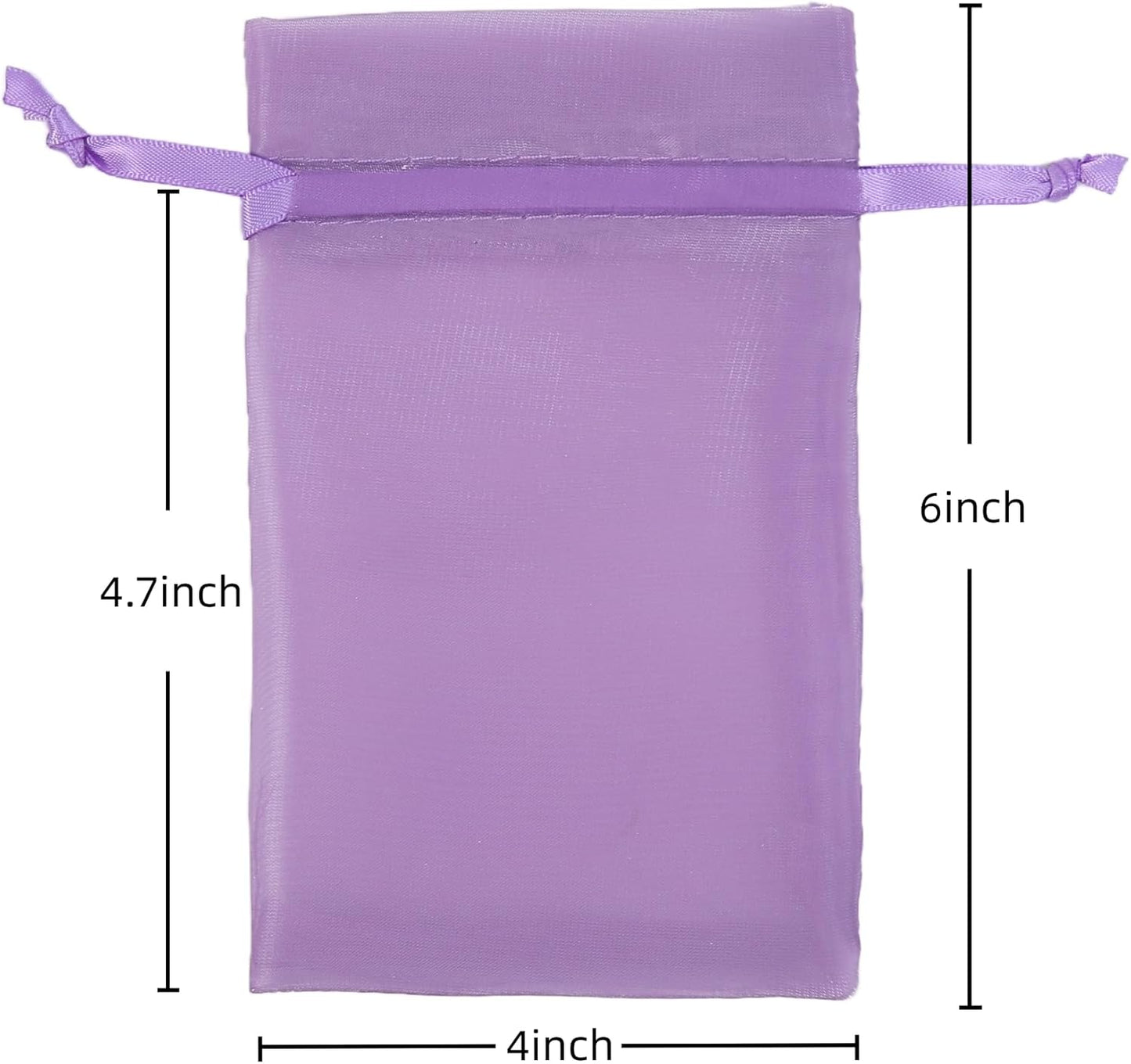 20 Pcs Purple Small Organza Bags 4X6 inch for Wedding Favors with Drawstring, Mini Mesh Gift Bags Jewelry Pouch for Candy Bridal Shower Party Favor Baby Shower Christmas