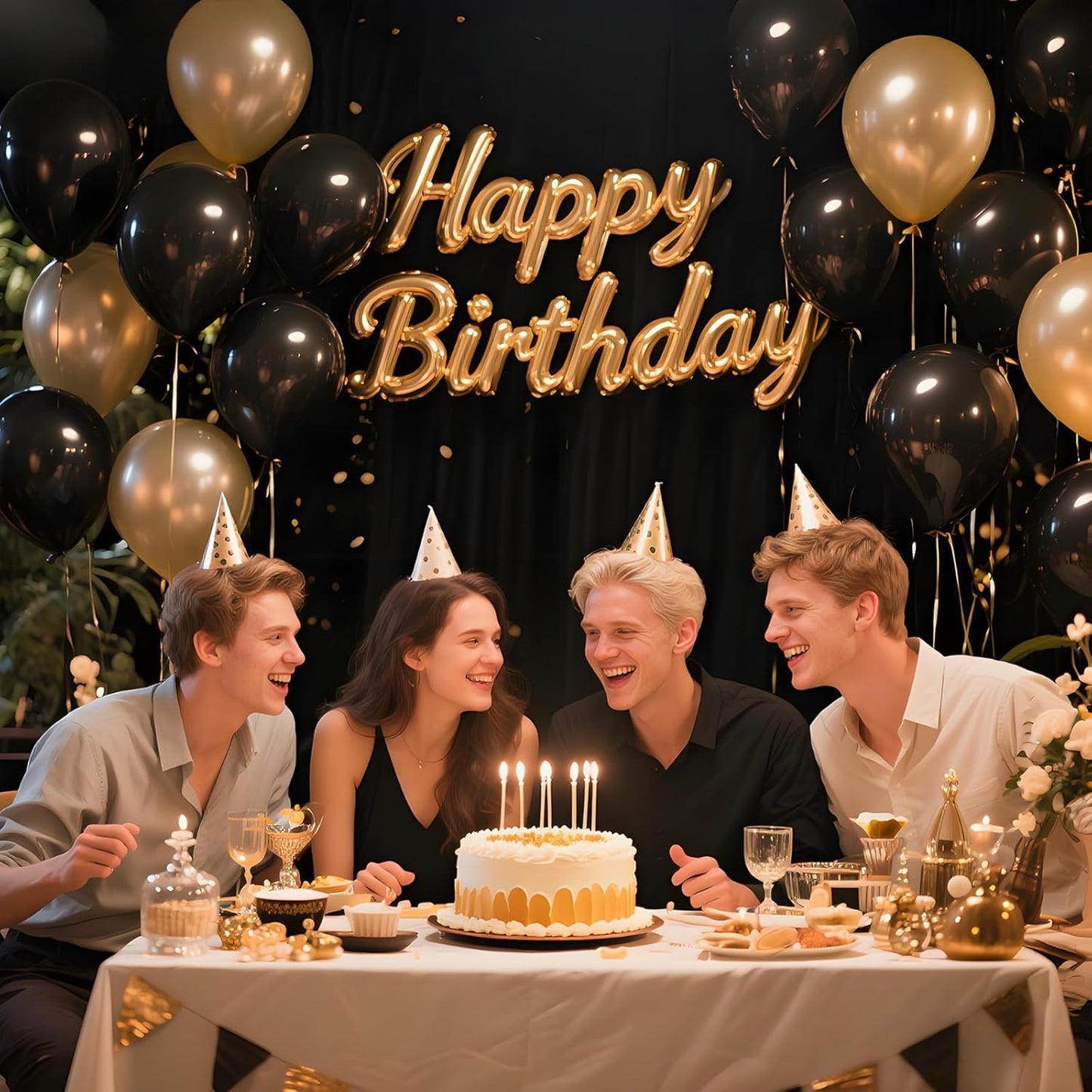 KAWKALSH Black Balloon 12 Inch, 110pcs Latex Party Balloons Helium Bright Color for Birthday Baby Shower Wedding Party Supplies Arch Garland Decoration