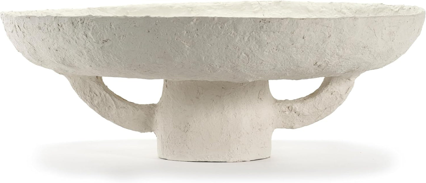 Serax Decorative Tray | Earth interior accessories by Marie Michielssen | Paper Mache Table Decor and Food Display | Round Home and Kitchen Organization | Hosting Essentials | White Trays for eating