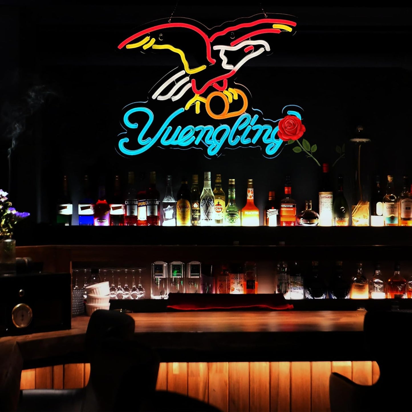 Eagle Neon Sign for Wall Decor,Yuenglin Beer Dimmable Light Up Bar Signs for Man Cave Room Decor Bar Shop Pub Bistro Party Hotel Game Room Decor Gifts, USB Powered