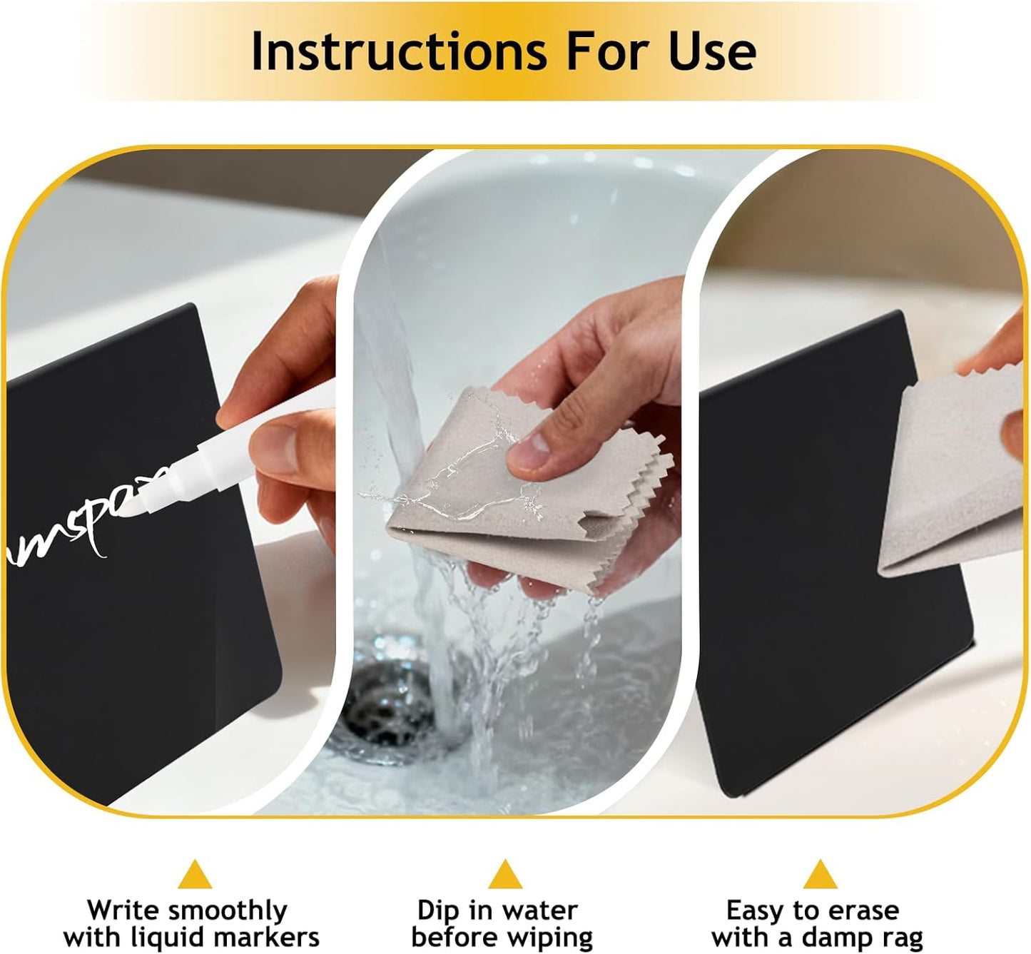 4" x 3" Mini Chalkboard Signs for Food, 28 Pack Mini Table Chalkboard Signs for Buffet, Reusable Drink and Food Signs for Buffet Display, Party and Bakery