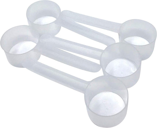 4 Teaspoon (20 mL) Long Handle Scoop for Measuring Coffee, Pet Food, Grains, Protein, Spices and Other Dry Goods (Pack of 5)