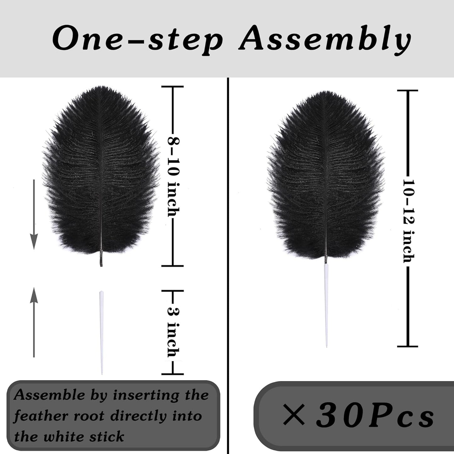 SOGUGOM Light Salmon Ostrich Feathers - 30PCS 8-10 inch Ostrich Feathers Kit for Centerpieces, Kindergarten Crafts, Dream Catchers and DIY Projects(Light Salmon)