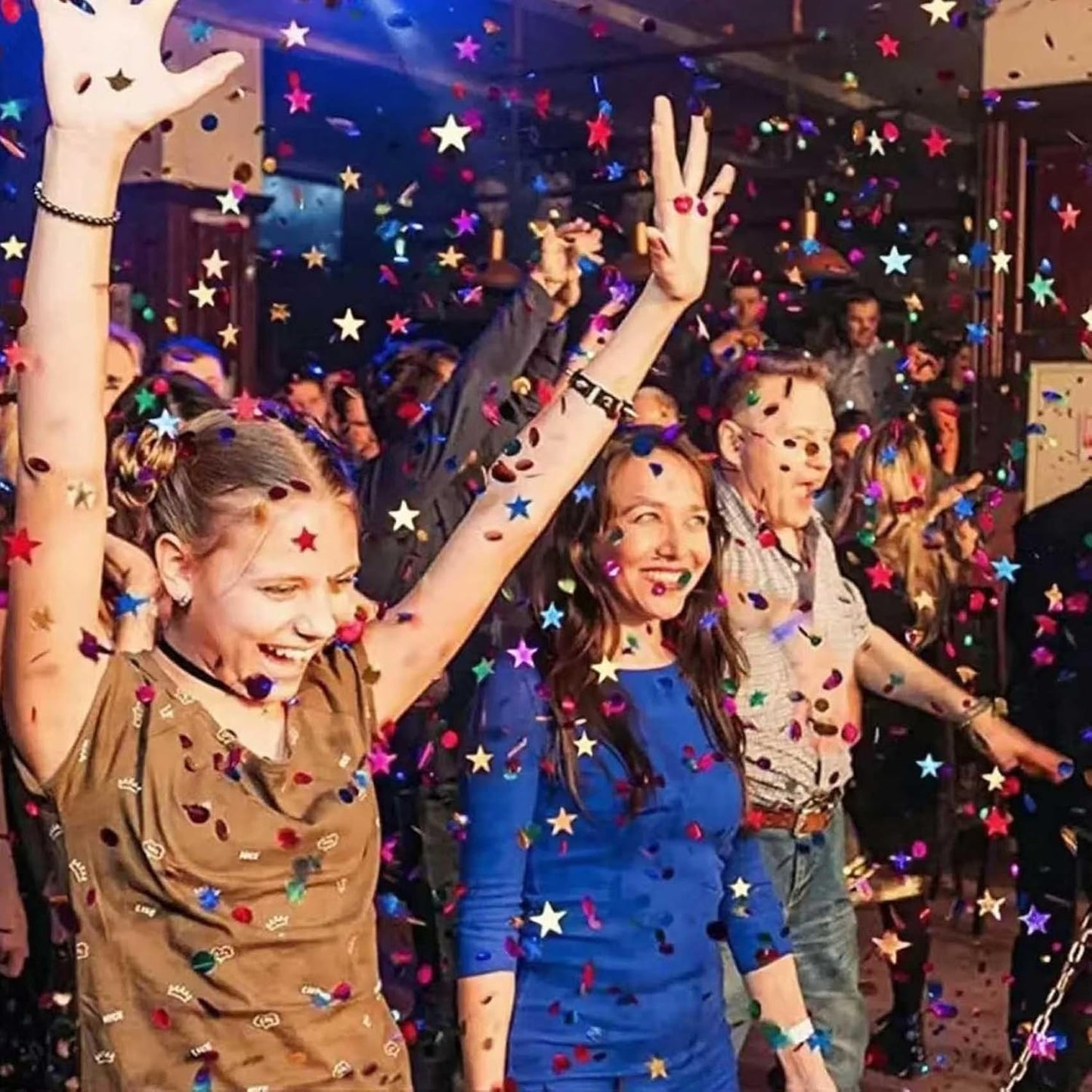 Gold Metallic Foil Star Confetti 0.78inch/2cm 8000PCS Table Confetti for Party Birthday Decoration or Filled Balloons