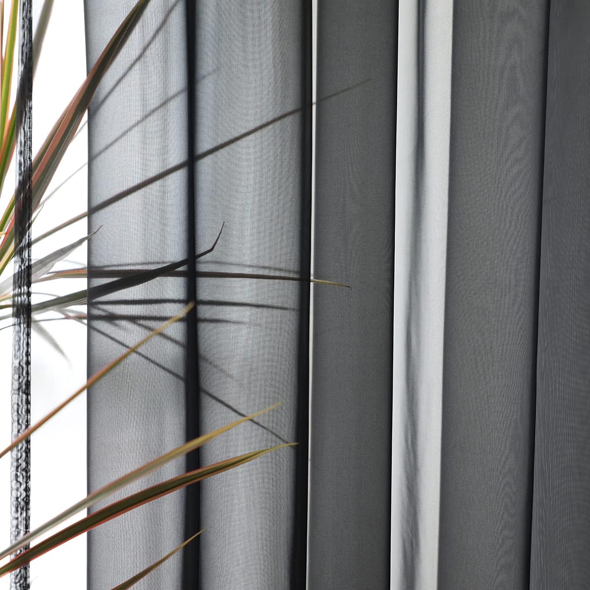 Window Black Sheer Curtains 60 Inches Width 90 Inches Long 2 Panels Sheer Curtains Clear Curtains Basic Rod Pocket Panel for Home Living Room Bedroom Kids Room Yard Patio Parlor Sliding