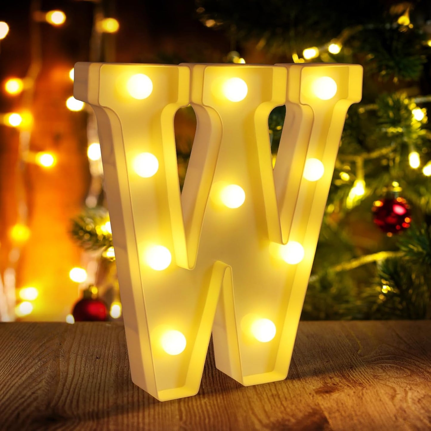 Light Up Letters W,LED Sign Marquee Letters 26 Alphabet for Party Birthday Name,Wedding,Christmas Decorations,Personalized Name Sign Letter for Centerpieces Table and Wall Decor