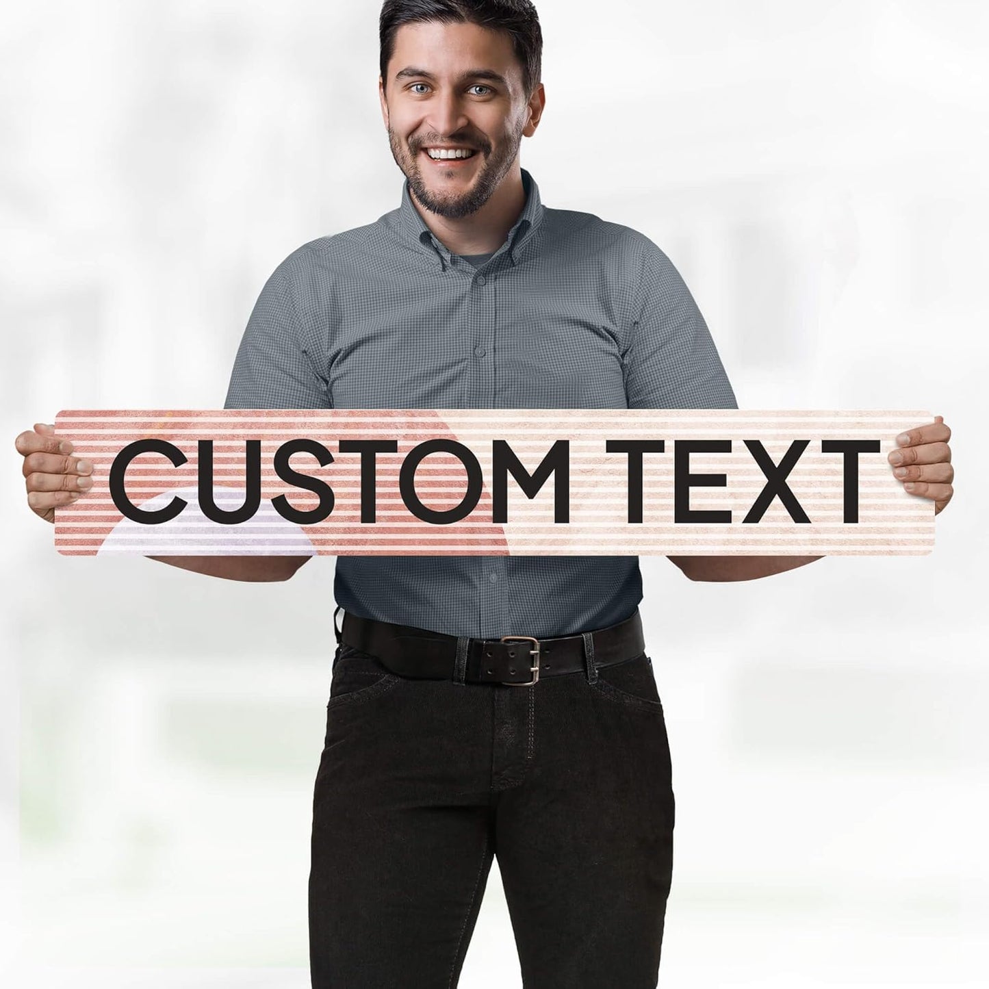 Custom Sign, Custom Street Sign, 11 Font Colors, 13 Font Styles, 4 Hole Options, 22 Sizes, 6x36 Inches, Rust Free DiBound, Fade Resistant, Made in USA by My Sign Center (Mid-Century Modern 1)