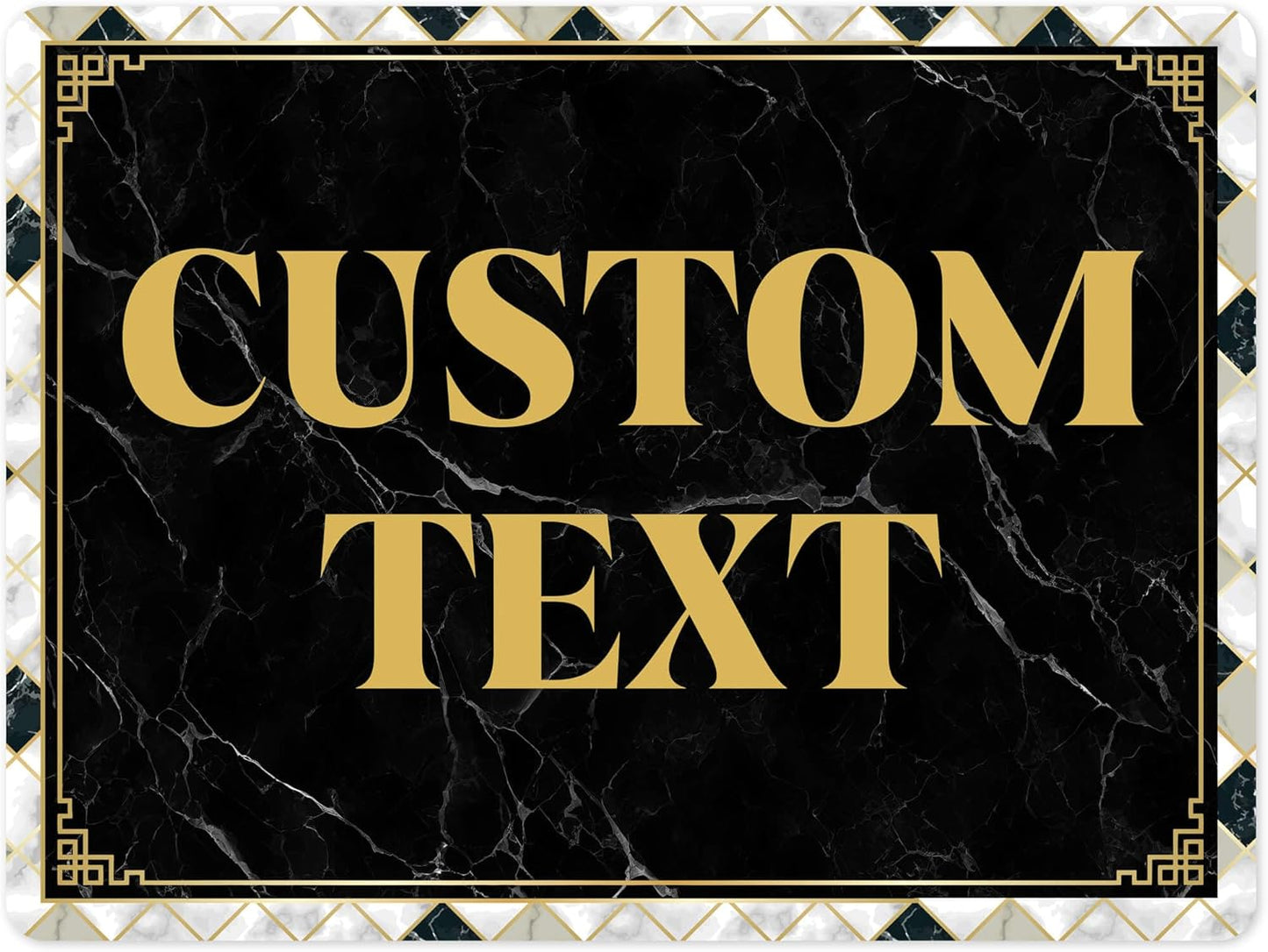 Custom Sign, Custom Street Sign, 11 Font Colors, 13 Font Styles, 4 Hole Options, 22 Sizes, 36x48 Inches, Rust Free DiBound, Fade Resistant, Made in USA by My Sign Center (Marble Tile)