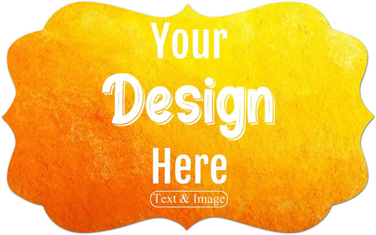 100-500 Custom Stickers Personalized Labels, Customized Stickers with Any Image Logo and Text. Custom Stickers for Business Logo Labels,etc. (Fancy Frame,4X3 Inch)