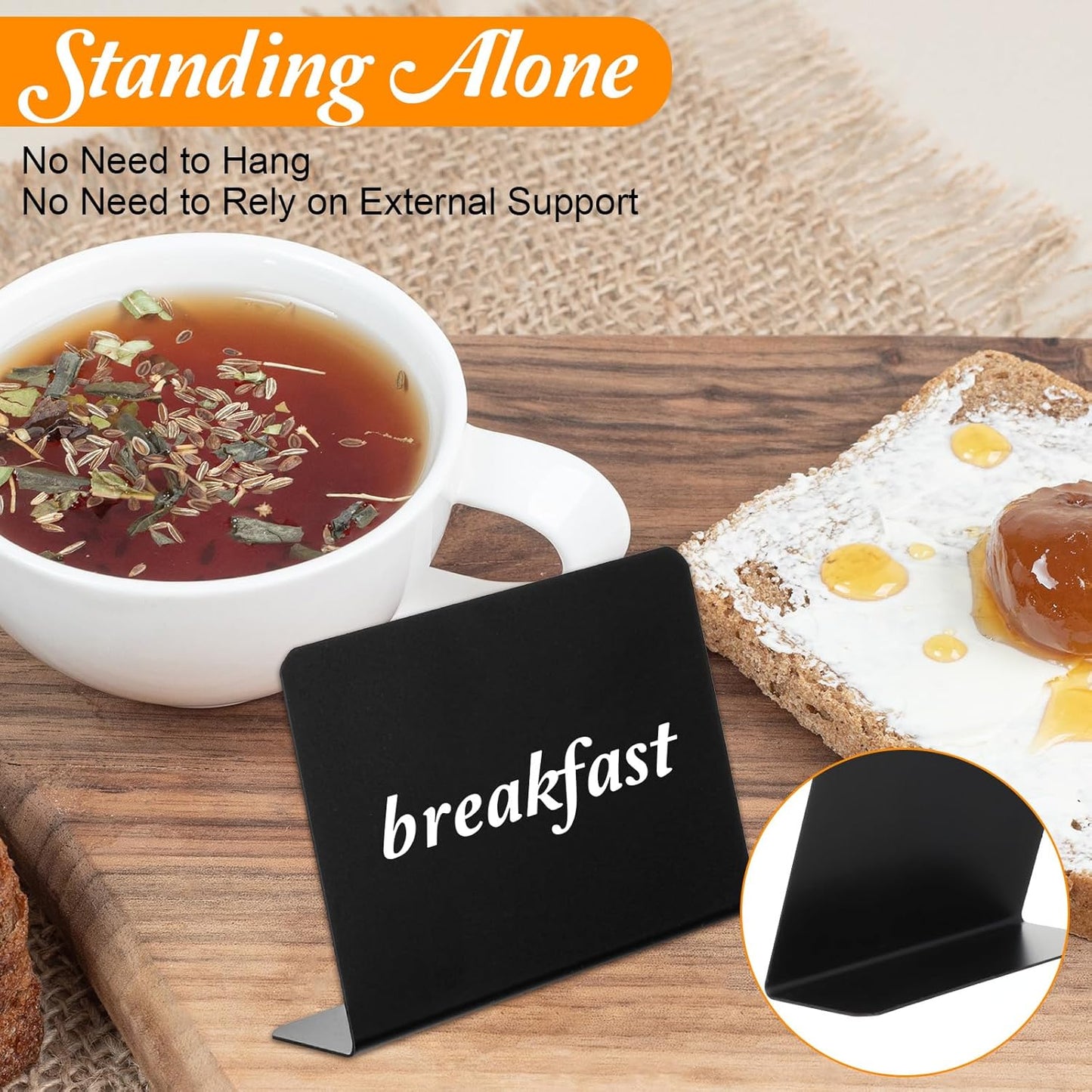 48 Pack Mini Chalkboard Signs for Food, Chalkboard Food Signs for Buffet Display - 4 x 2.8 Inch Small Tabletop Labels for Weddings, Bakeries, Parties with Erasable Surface