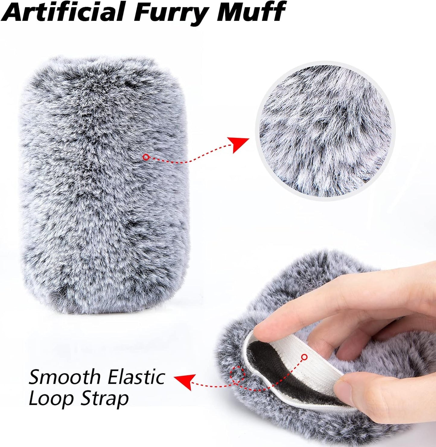 Microphone Windscreen Pop Filter Compatible with HyperX QuadCast - Mic Foam Cover with Furry Windscreen Muff for HyperX QuadCast S，QuadCast S White (2 Pack)