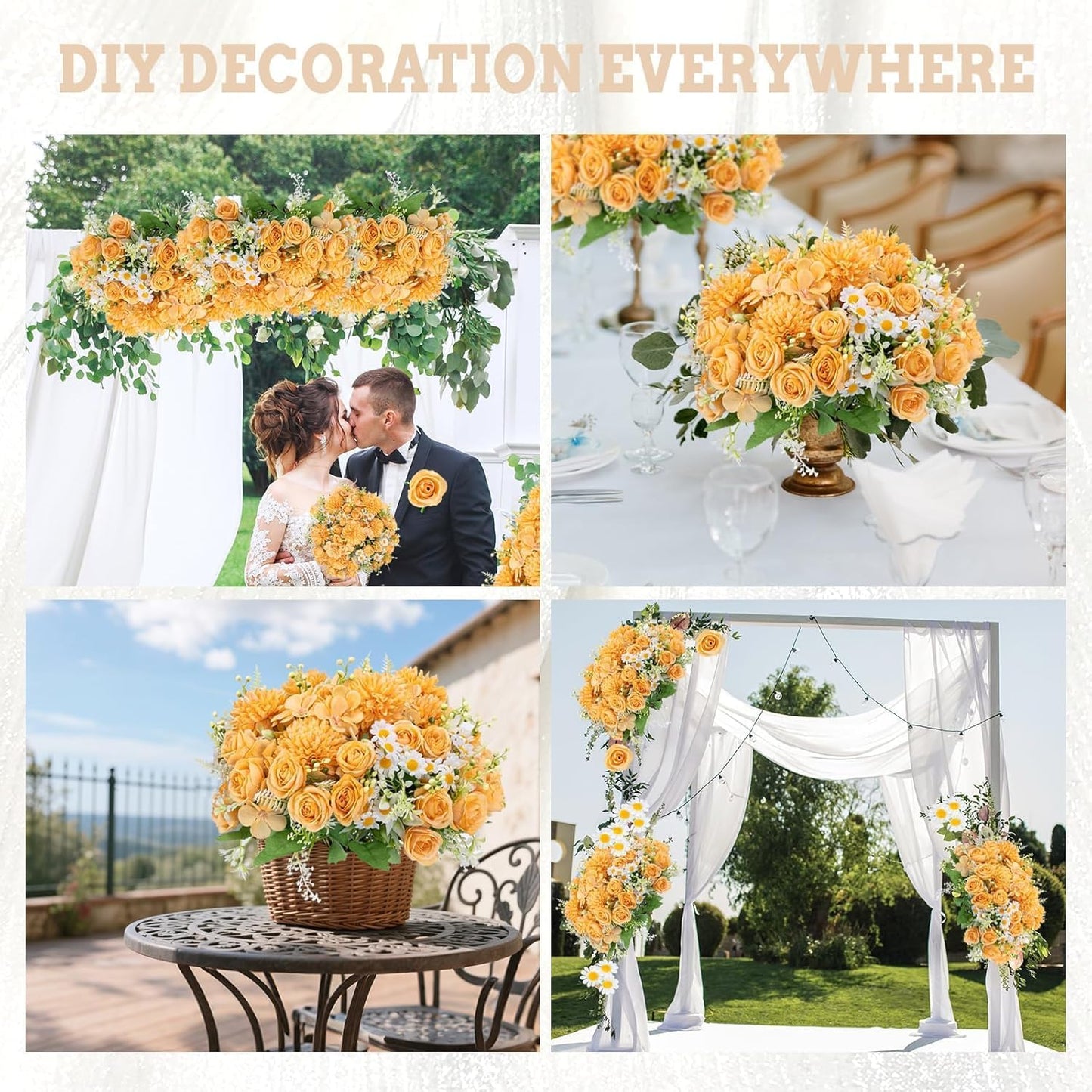 12 Packs Peonies Artificial Flowers,Silk Artificial Peonies Flowers Fake Peony Faux Floral Arrangements Bouquet for Centerpiece Table Wedding Party Home Decor Fall