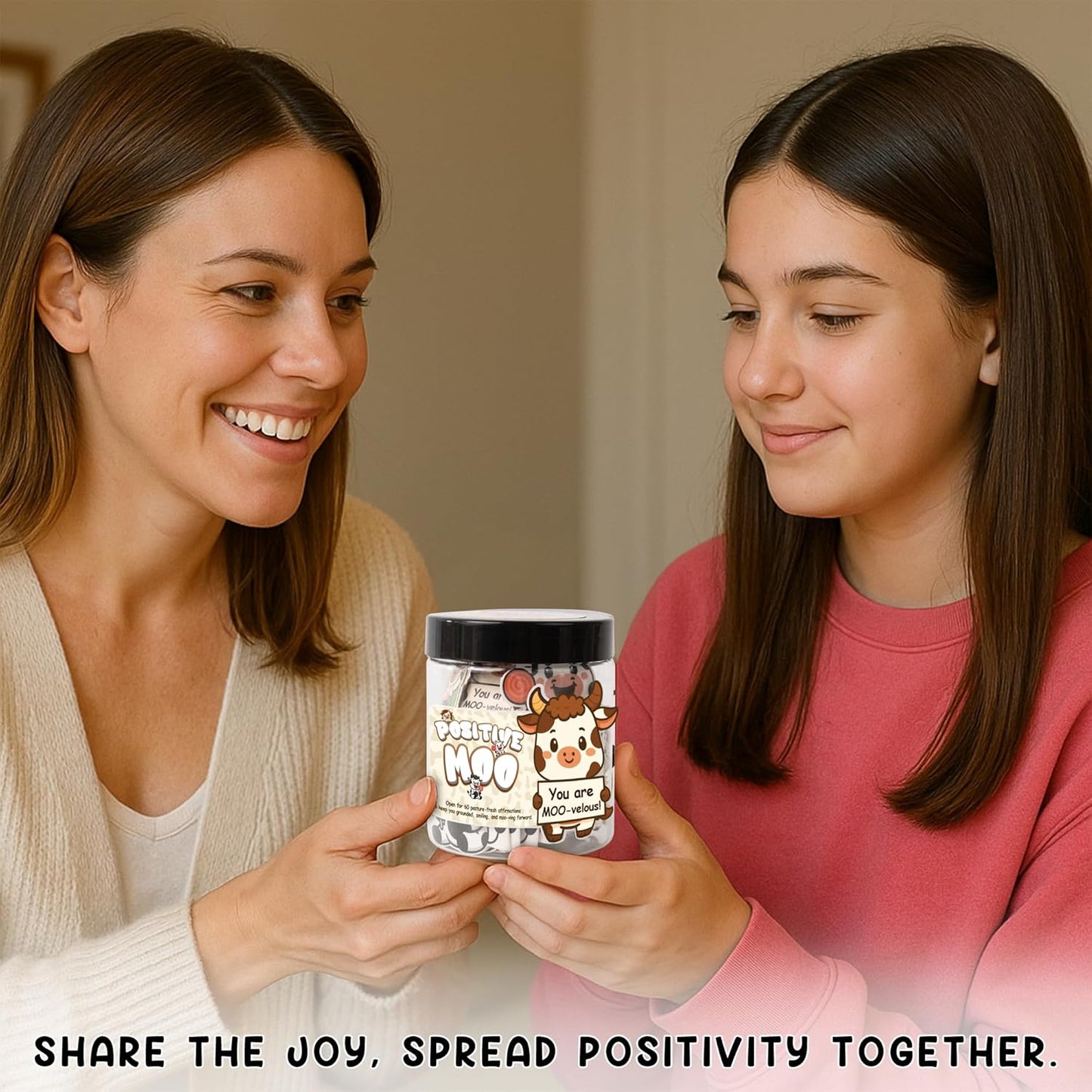 60 Positive Cow Gifts For Women Cow Lovers - Daily Affirmation Cards For Men Coworkers, Cute Friend Birthday Gifts For Women Teacher, Trendy Stuff Teenage Girl Gift For Christmas, Easter