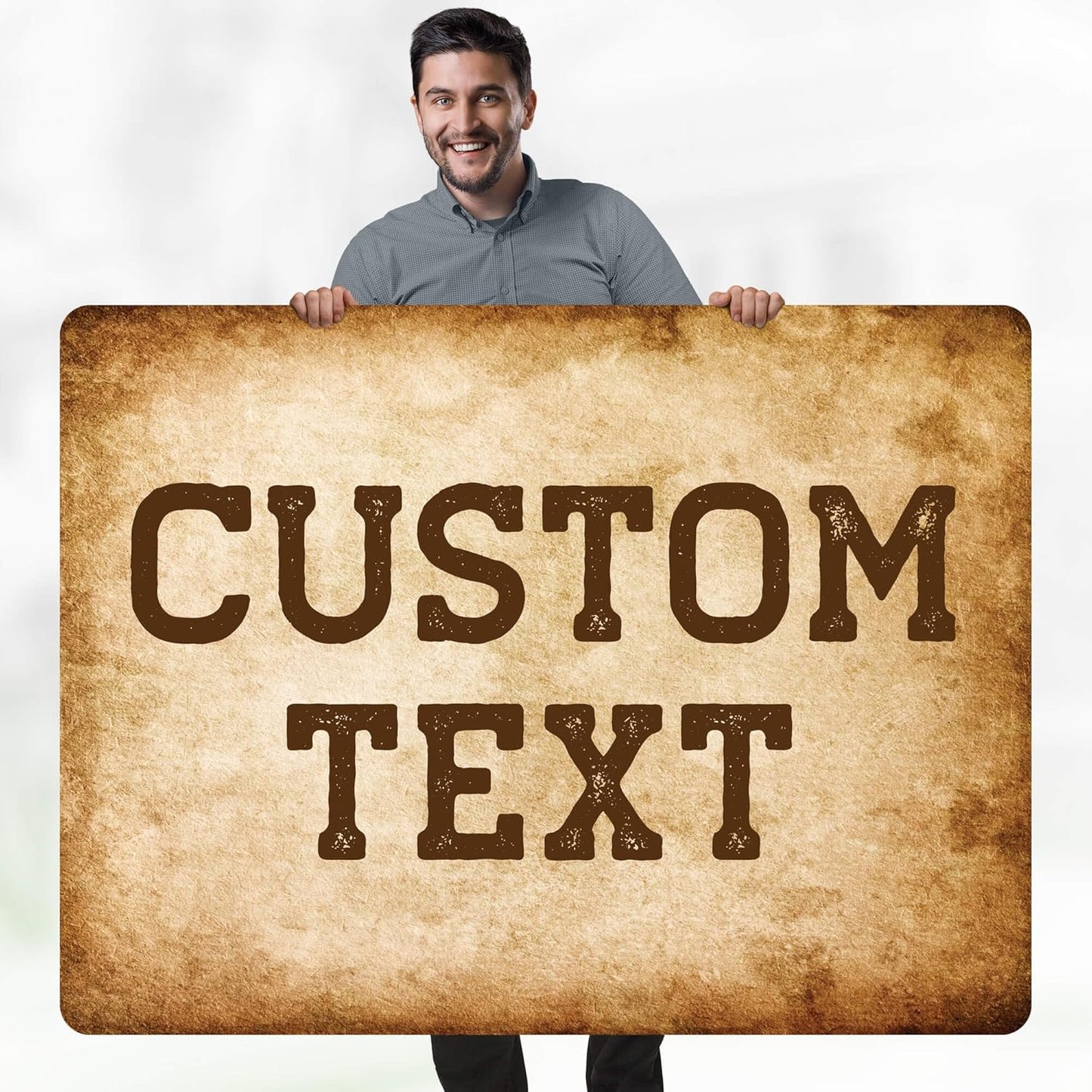 Custom Sign, Custom Street Sign, 11 Font Colors, 13 Font Styles, 4 Hole Options, 22 Sizes, 36x48 Inches, Rust Free DiBound, Fade Resistant, Made in USA by My Sign Center (Vintage)