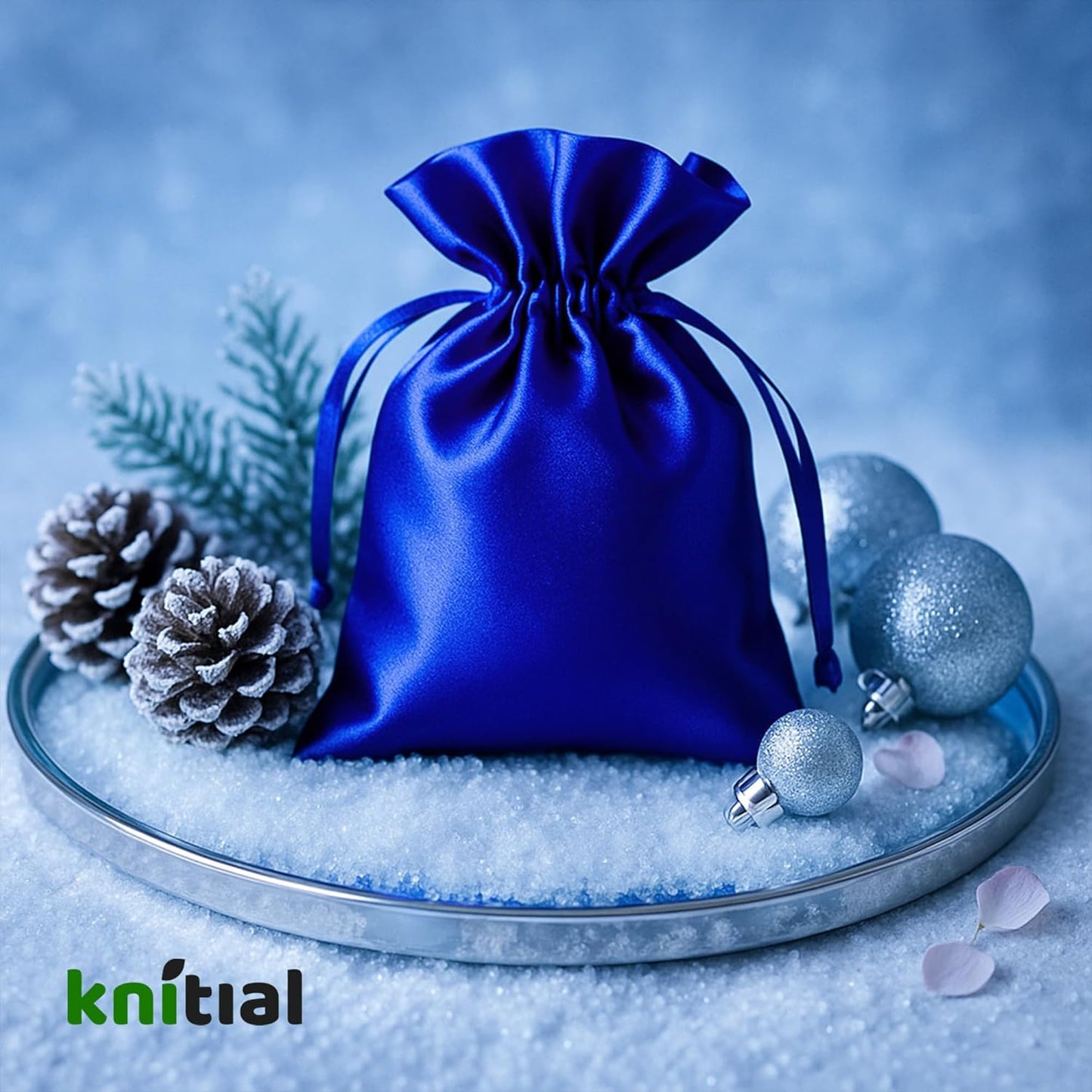 Blue Satin Gift Bags - 6" x 9" Jewelry, Wedding Favor, Baby Shower & Bags - 50 per Pack