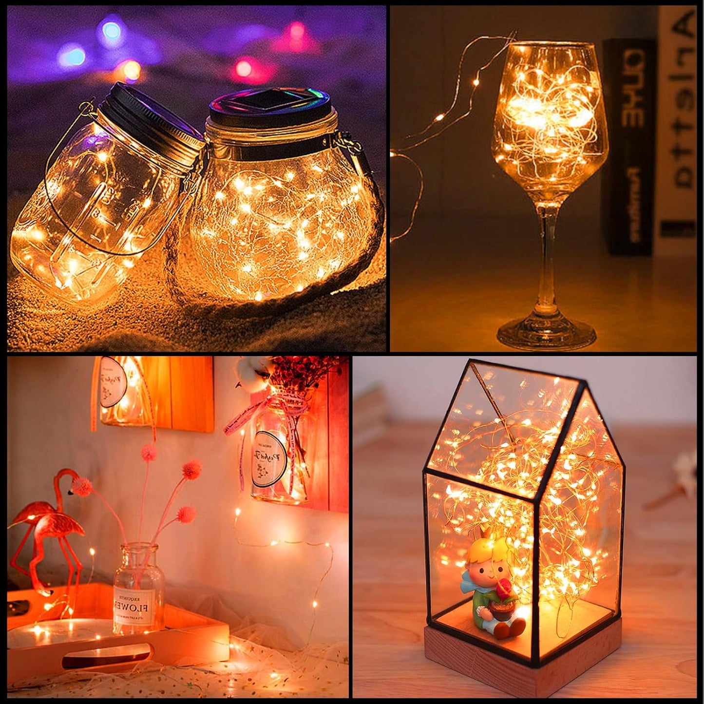 Orange Led Fairy Lights Battery Operated for Halloween, 12 Pack LED Mini String Lights, 7FT 20LED Silver Wire Firefly Starry Moon Light for DIY Fairy String Light Indoor for Halloween Party Decor