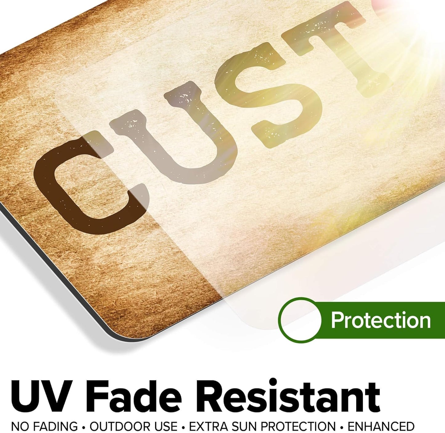 Custom Sign, Custom Street Sign, 11 Font Colors, 13 Font Styles, 4 Hole Options, 22 Sizes, 6x18 Inches, Rust Free DiBound, Fade Resistant, Made in USA by My Sign Center (Vintage)