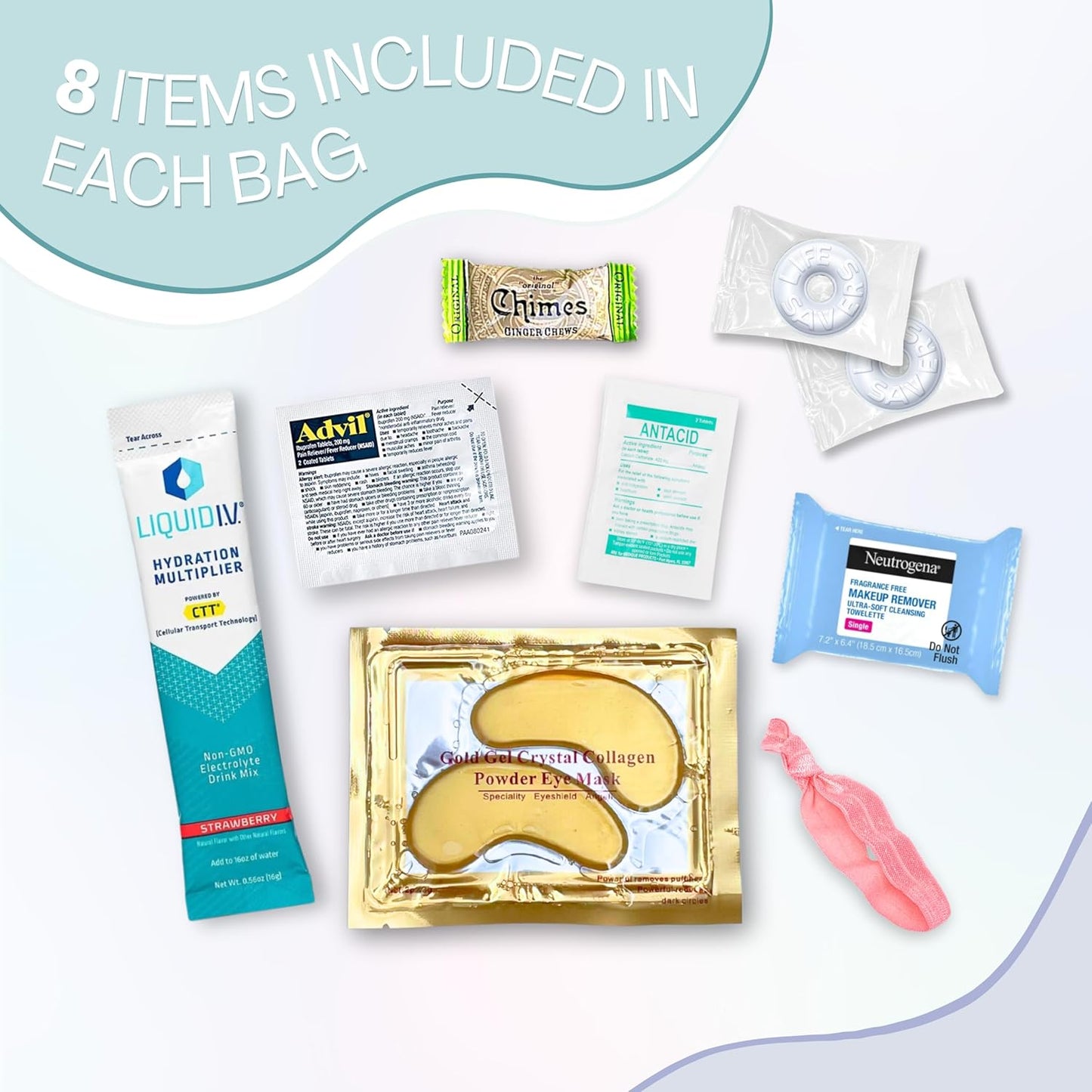 Hangover Kit (5 Pack) Pre Filled Party Favors, Goodie Bags, Gift for Bachelorette, Wedding, 21st Birthday, Girls Trip and All Celebrations