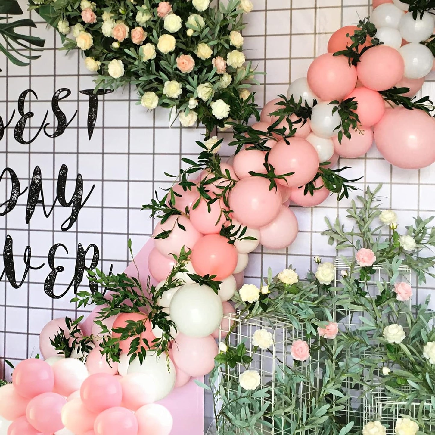 KAWKALSH Pink Balloon Arch Kit 111Pcs 18 12 5 Inch Latex Party Balloons Garland for Birthday Baby Shower Wedding Engagement Anniversary Christmas Party Decorations