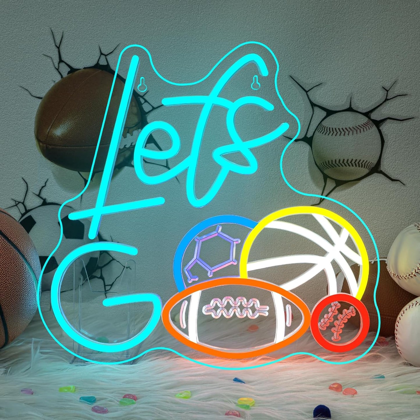 let go neon sign