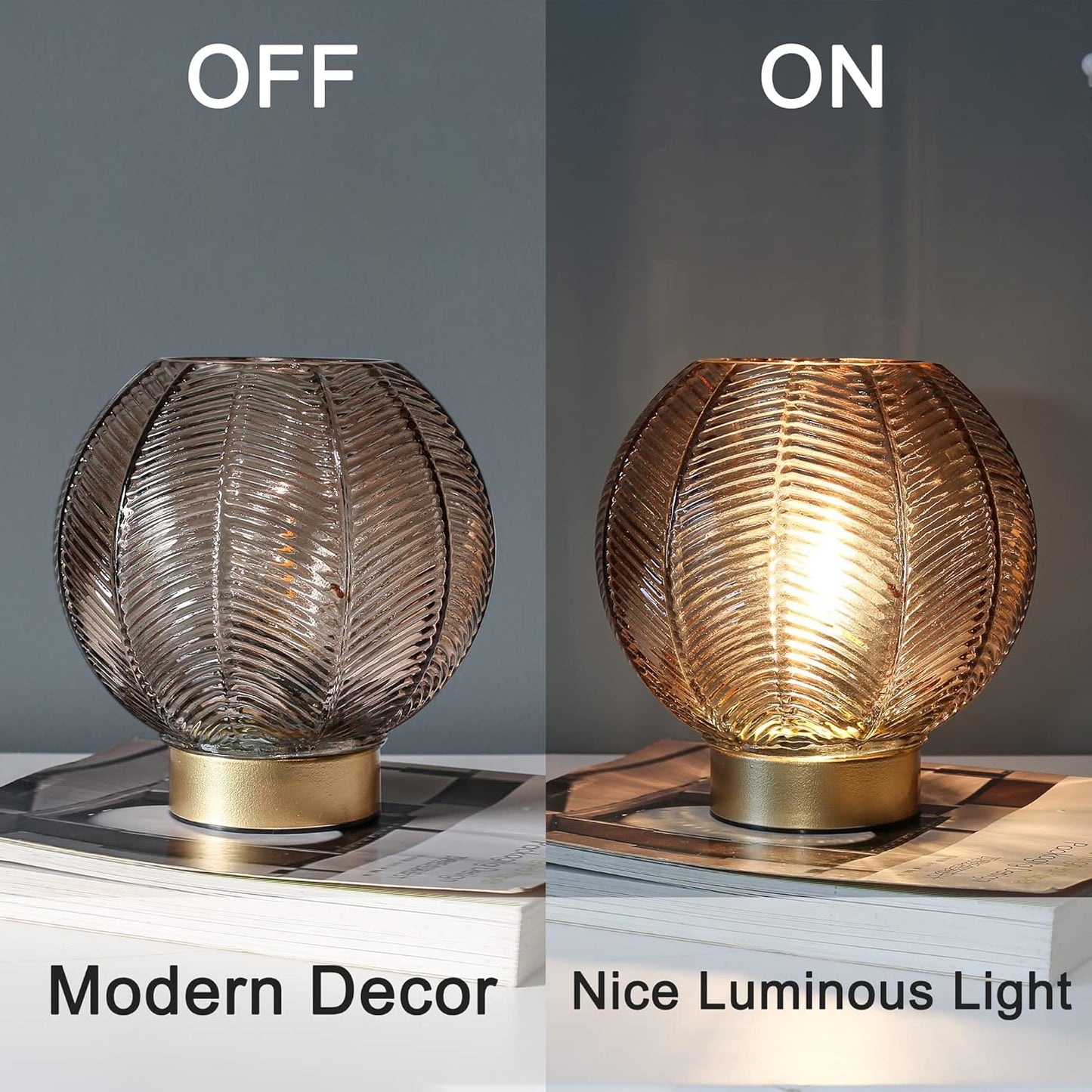 Battery Operated Lamp with Timer, Cordless Table Lamps with Bulb, Battery Powered Light, Small Lamps for Living Room Decorative Bedside for Corner Bedroom-Amber