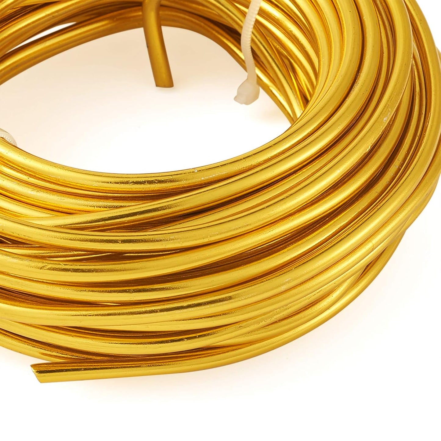 Fashewelry 32.8 Feet 5mm Gold Aluminum Wire Bendable Metal Craft Wire for Beading Sculpting Jewelry Making