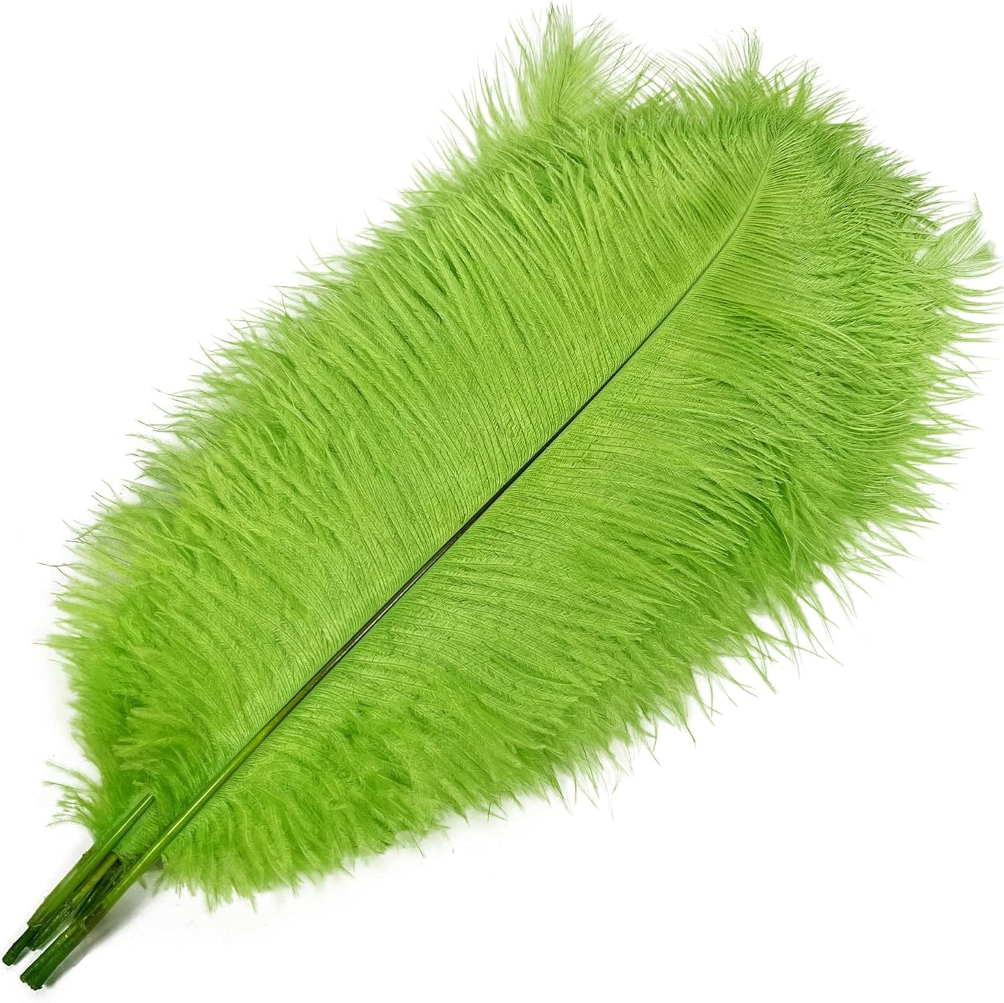 Happy Feather 16-18 inch Green Ostrich Feathers Craft for Wedding Party Centerpieces Home Decoration DIY Craft Pack of 10