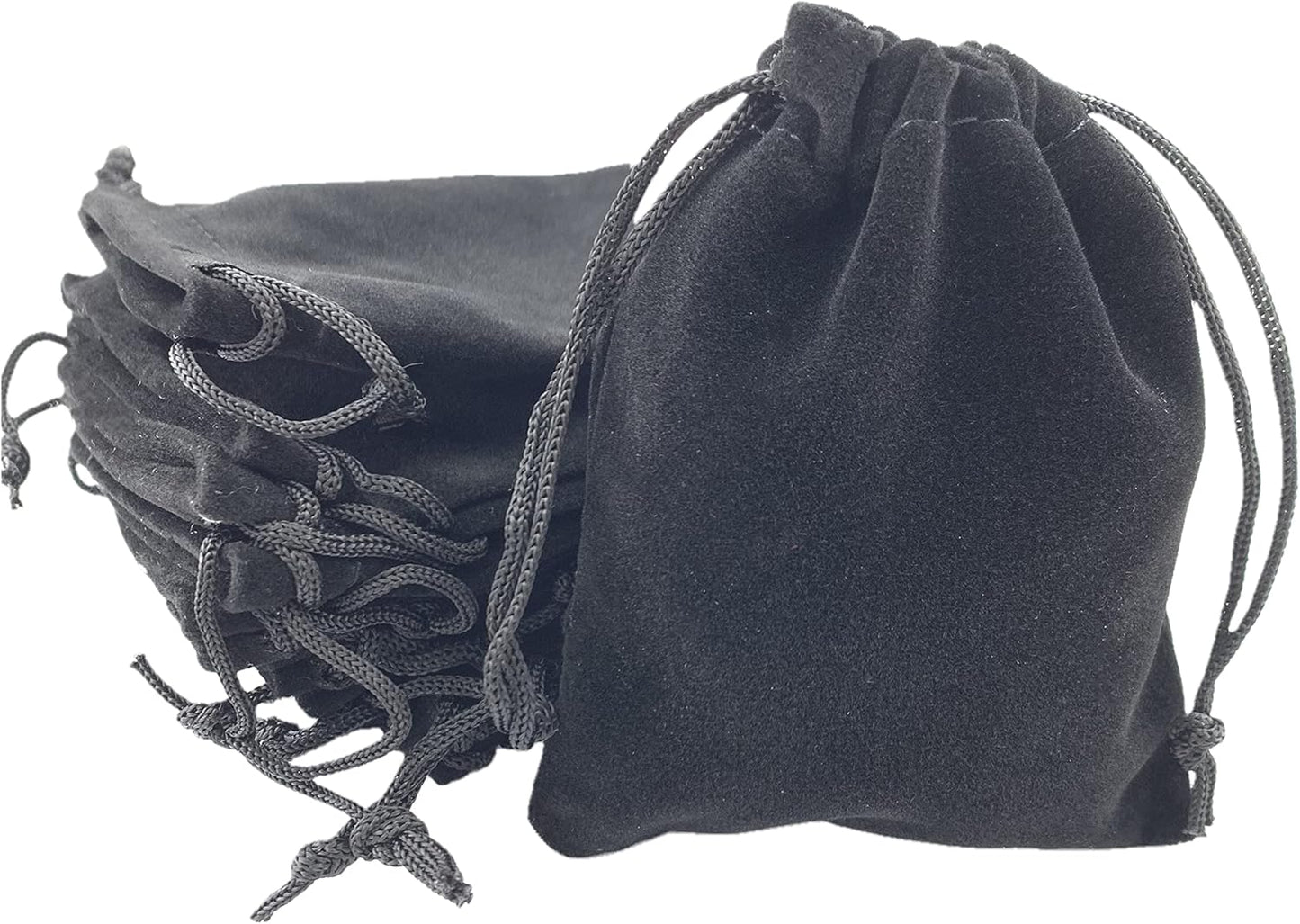 Palmhomee Pack of 48 3x4 Inch Velvet Drawstring Bags Gift Bag Velvet Pouch For Jewelry Wedding and Party Favor (Black)