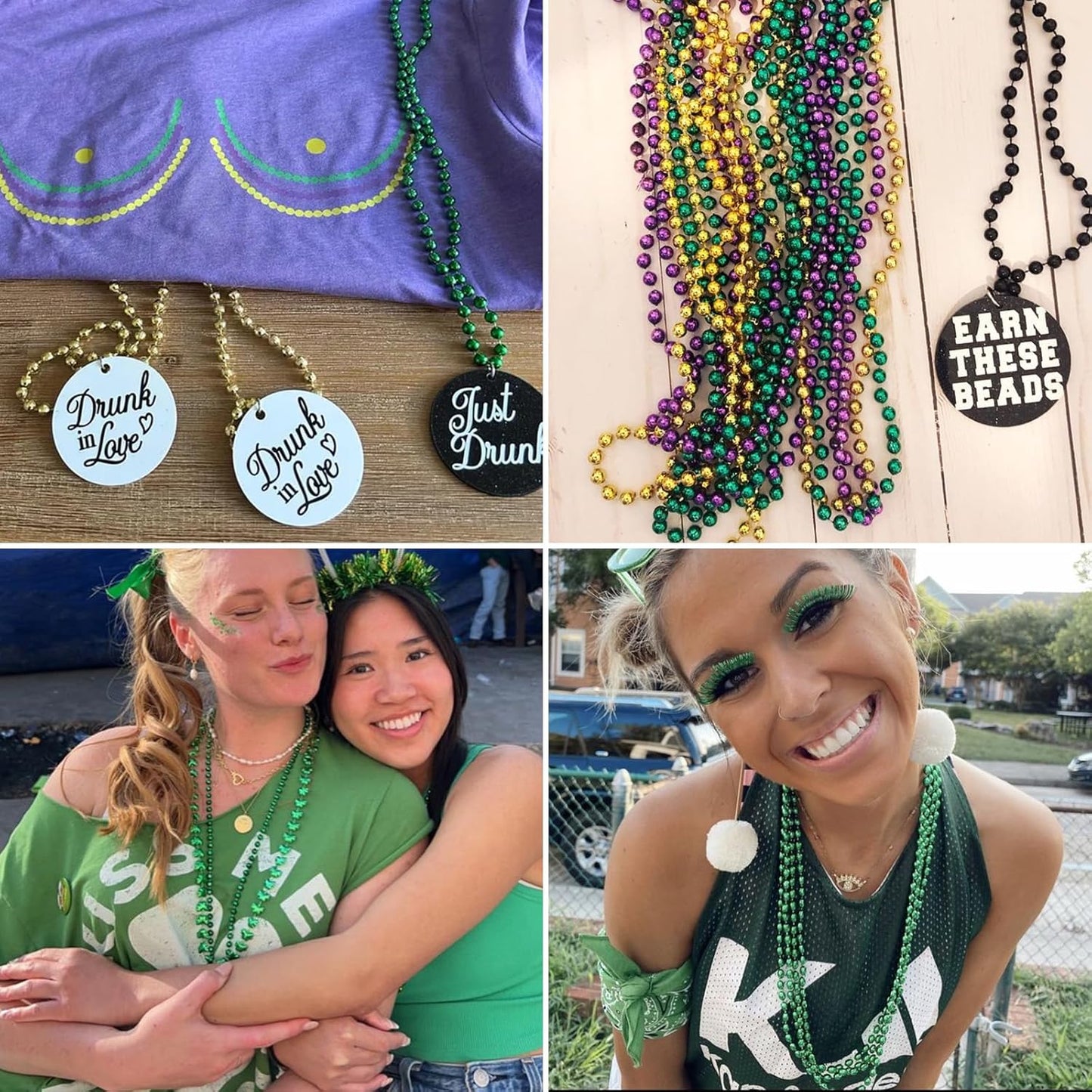 [98 Feet] Green Pearl Beads Garland, 6MM 33 Yards Green Faux Pearl Beads String Roll Bulk for DIY Craft Christmas Tree Wedding Party Decoration