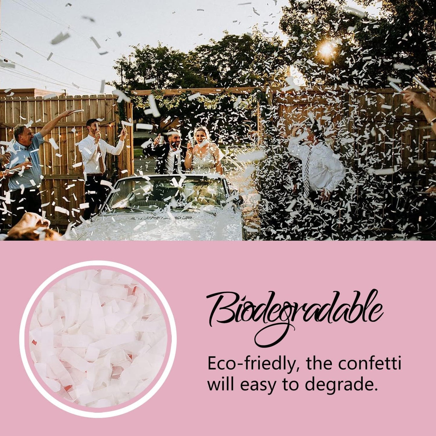 BATTIFE 21Pack White Confetti Wands, 14 Inch Tissue Paper Confetti, Flick Flutter Sticks for Wedding, Celebrations, Anniversary, Birthday, Graduation Party