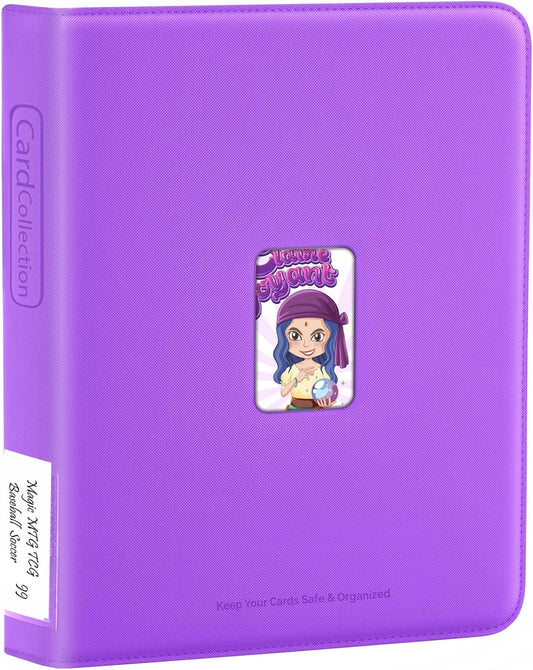 Premium ZiP Trading Cards Binder 9 Pockets, 936 Cards, Large Cards Book Album with Front Window & Lable Pocket, Card Collection Folder for TCG, MTG, Baseball, Football, Soccer and Games Cards