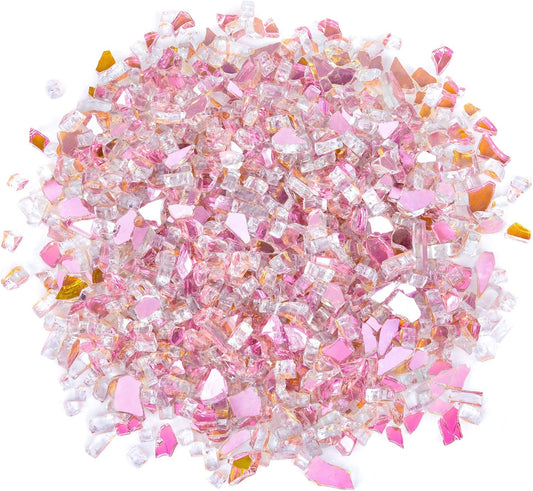 Stanbroil 10-Pound Reflective Tempered Fireplace Glass and Fire Pit Glass, Rose Gold, 1/4-Inch