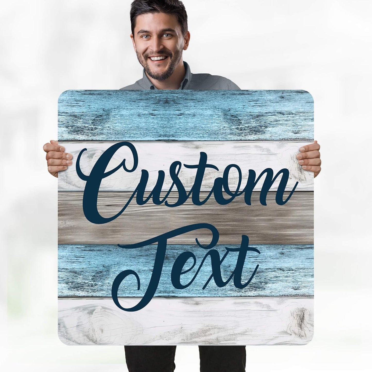 Custom Sign, Custom Street Sign, 11 Font Colors, 13 Font Styles, 4 Hole Options, 22 Sizes, 30x30 Inches, Rust Free DiBound, Fade Resistant, Made in USA by My Sign Center (Coastal)