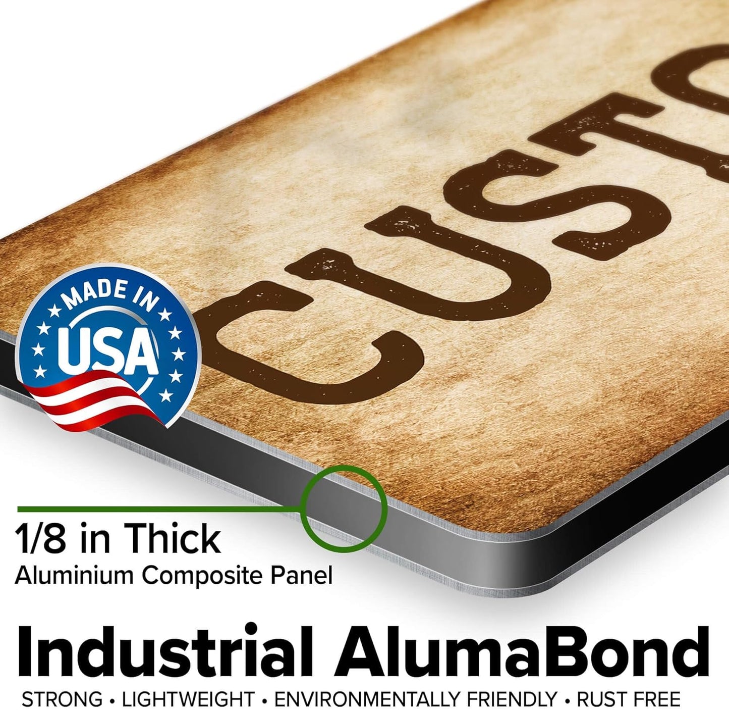 Custom Sign, Custom Street Sign, 11 Font Colors, 13 Font Styles, 4 Hole Options, 22 Sizes, 6x18 Inches, Rust Free DiBound, Fade Resistant, Made in USA by My Sign Center (Vintage)