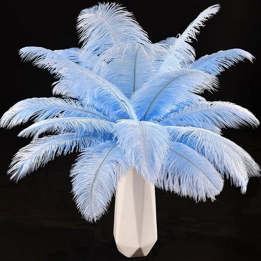 THARAHT Light Purple Ostrich Feathers 12pcs Natural Bulk 8-10Inch 20cm-25cm for Crafts Wedding Party Centerpieces Easter Gatsbi and Home Decoration Feathers