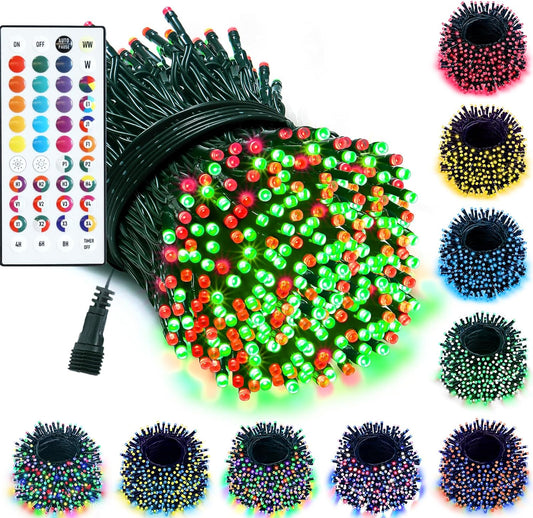 200 LED Christmas Lights Color Changing, 35 Colors 66FT Halloween String Lights with Remote Timer, Connectable Waterproof Twinkle Lights Plug in for Xmas Tree Outdoor Holiday Wedding Party Decor