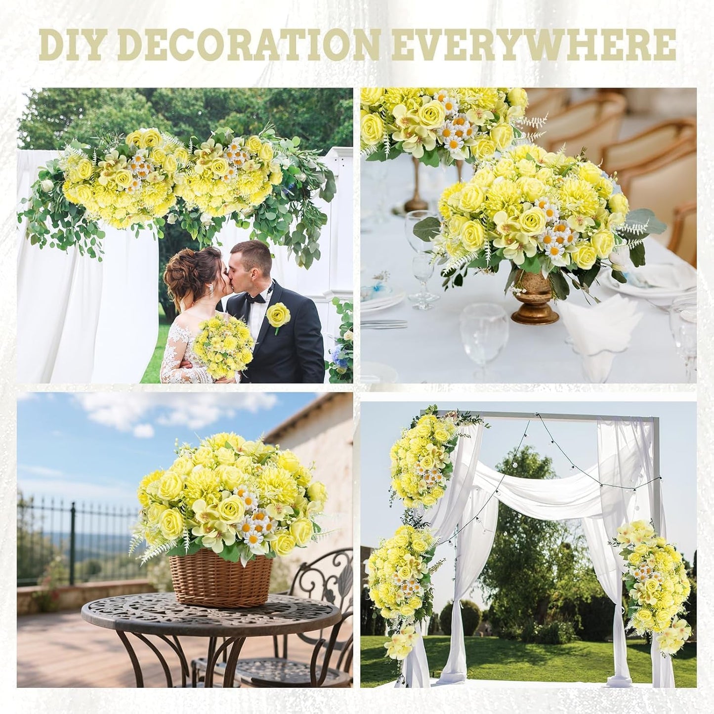 12 Packs Peonies Artificial Flowers,Silk Artificial Peonies Flowers Fake Peony Faux Floral Arrangements Bouquet for Centerpiece Table Wedding Party Home Decor Green